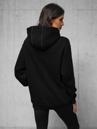 Bluza z kapturem oversize czarna OZONEE O/SWE23013