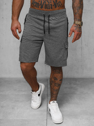 Spodenki dresowe męskie grafitowe OZONEE JS/8K1503/5