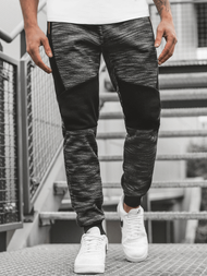 Spodnie dresowe męskie czarne OZONEE JS/K60017