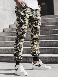 Spodnie męskie chino joggery moro-beżowe OZONEE O/11103