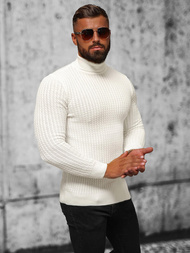 Sweter męski golf ecru OZONEE L/1539Z