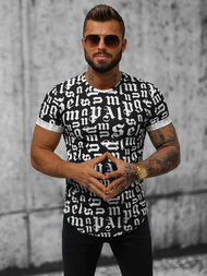 T-Shirt męski czarny OZONEE O/P1312