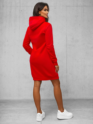 Bluza z kapturem damska czerwona OZONEE JS/YS10005/18Z