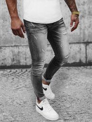 Spodnie jeansowe męskie szare OZONEE NB/MP0054NZ