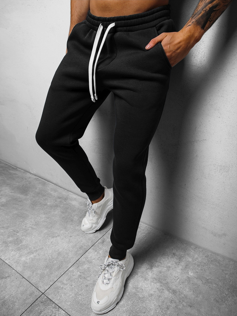 Spodnie dresowe męskie czarne OZONEE O/12110Z