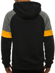 Bluza z kapturem męska czarna OZONEE JS/KS2236