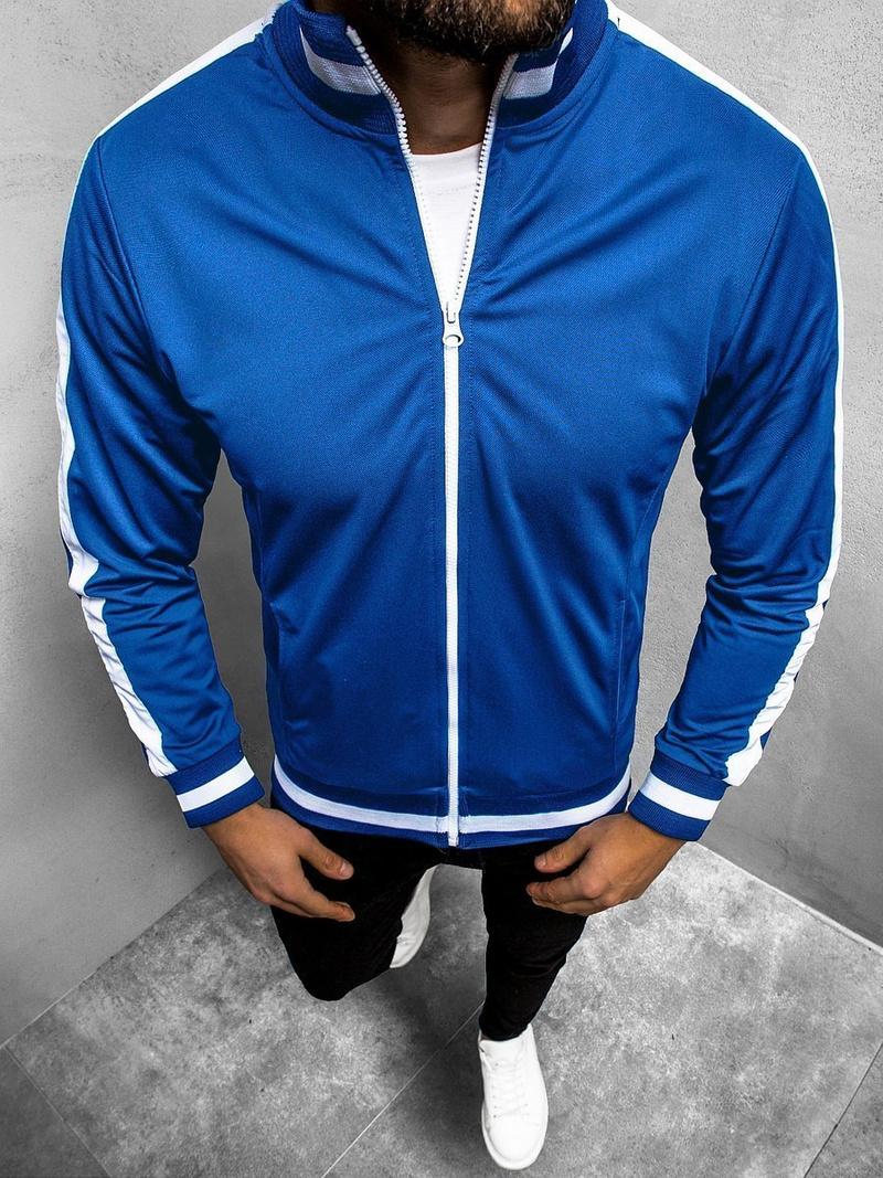 Bluza męska rozpinana niebieska OZONEE O/2126Z