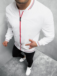 Kurtka przejściowa męska bomberka biała OZONEE N/6708