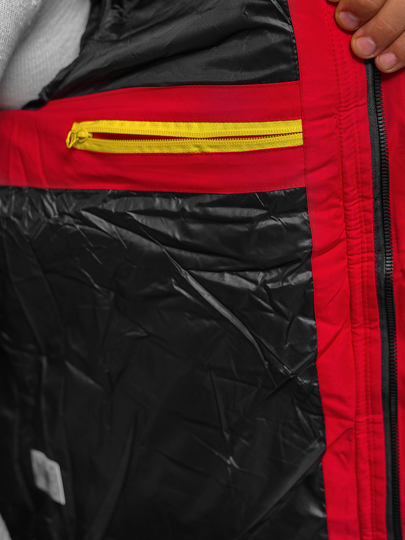 Kurtka zimowa męska pikowana czerwona OZONEE JS/5M3135/6