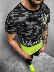 T-Shirt męski grafitowy OZONEE JS/SS10978Z