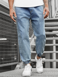 Spodnie męskie jogger jasnoniebieskie OZONEE O/K153/2