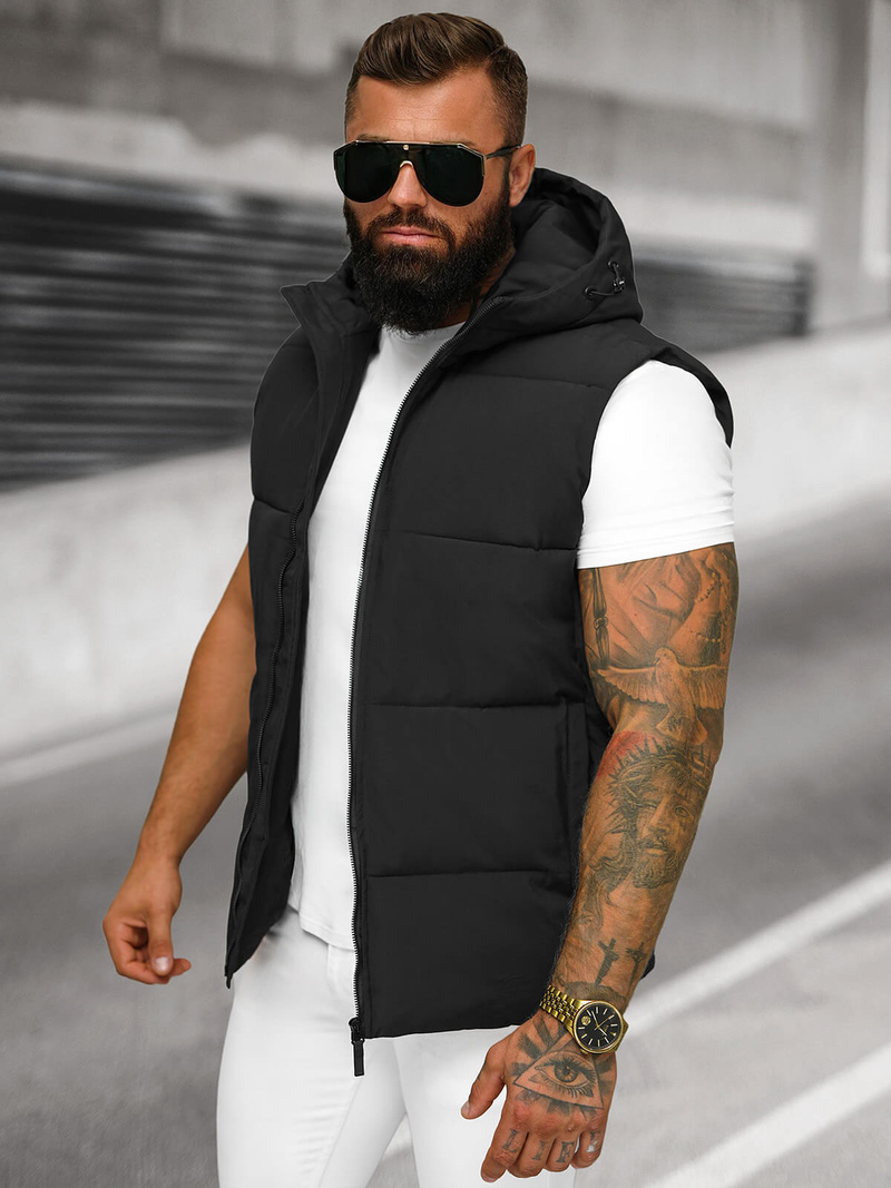 Безрукавка чоловіча чорна OZONEE JS/62M9516/392