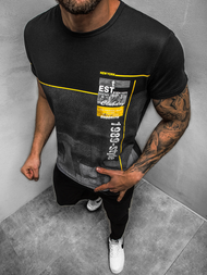 T-Shirt męski czarny OZONEE JS/SS10909Z