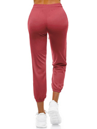 Spodnie dresowe damskie ciemno-różowe OZONEE JS/1020/A17/B