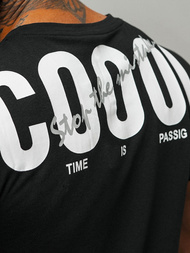 T-shirt męski czarny OZONEE O/T1278/3