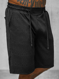 Komplet męski czarny - koszula i spodenki OZONEE O/3C325