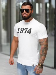 T-shirt męski slim fit biały OZONEE NB/MT3130