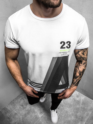 T-Shirt męski biały OZONEE JS/SS10932Z