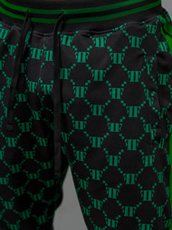 Спортивний костюм чоловічій Чорно-Зелений OZONEE O/12136