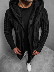 Bluza z kapturem męska czarna OZONEE MACH/2138Z