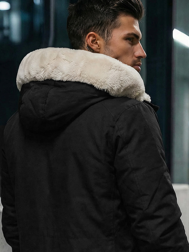 Kurtka zimowa męska czarna OZONEE JS/5M120/392Z