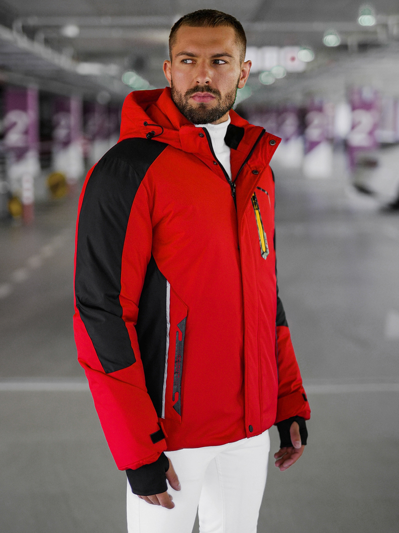 Kurtka zimowa męska czerwona OZONEE JS/91M9905/270