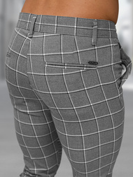 Spodnie męskie chino materiałowe ciemno-grafitowe OZONEE DJ/5522Z