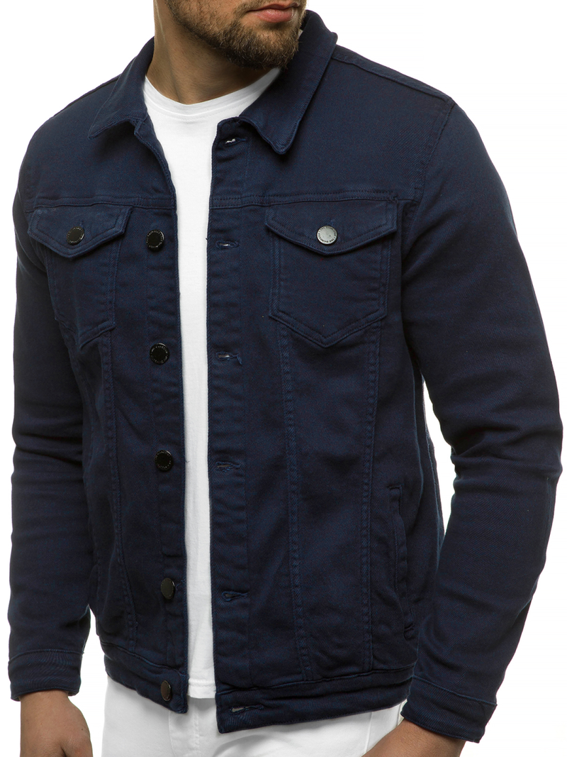 Kurtka jeans męska granatowa OZONEE G/620