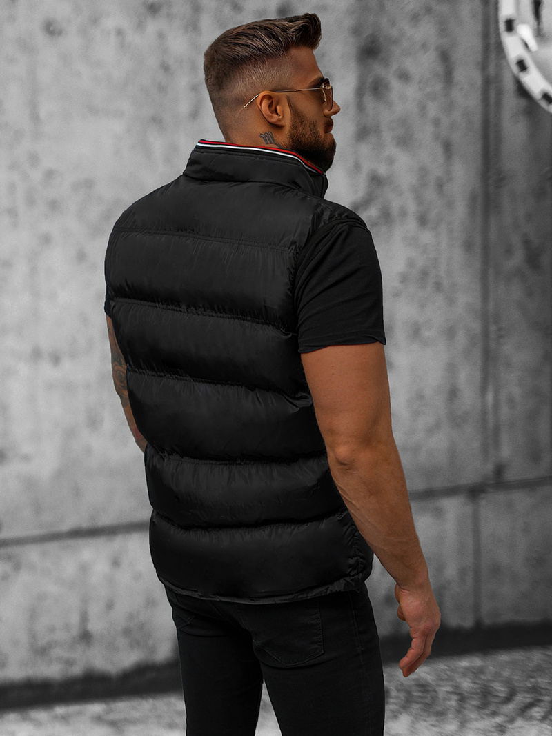 Kamizelka męska pikowana czarna OZONEE N/7131Z