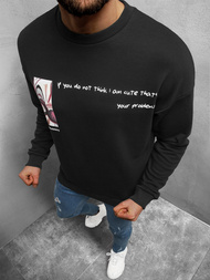 Bluza męska oversize czarna OZONEE B/21402021Z