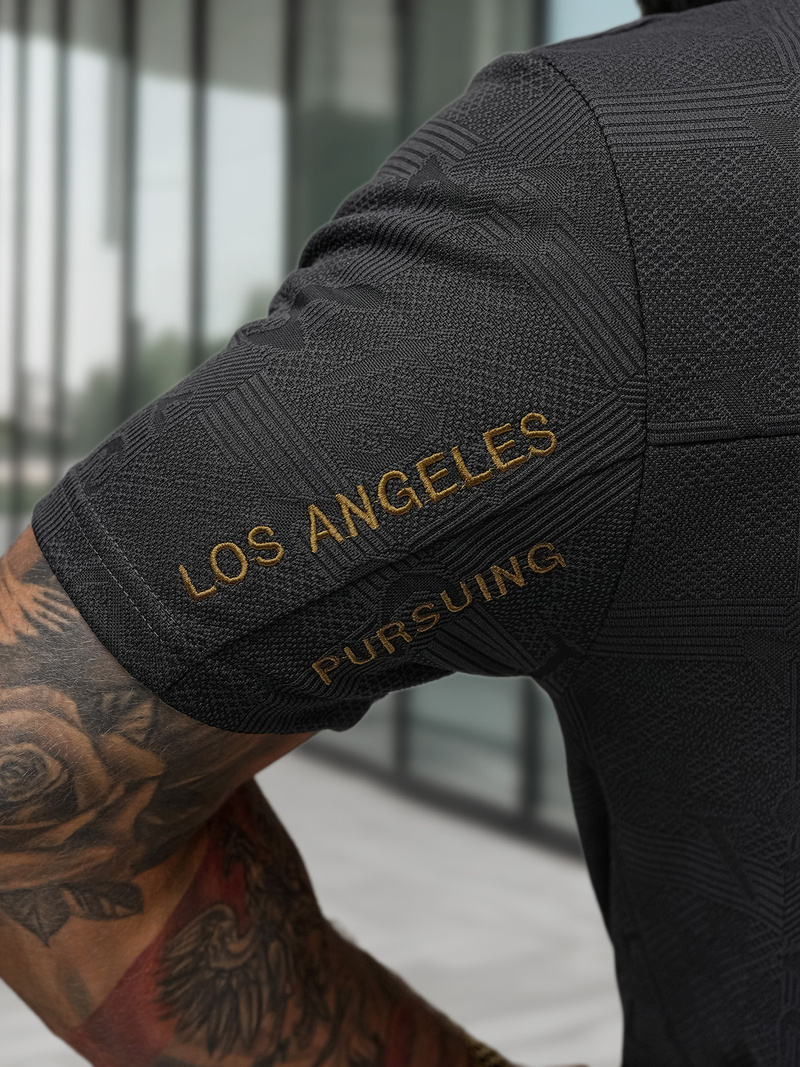 T-shirt męski regular fit czarny OZONEE O/QQ1568