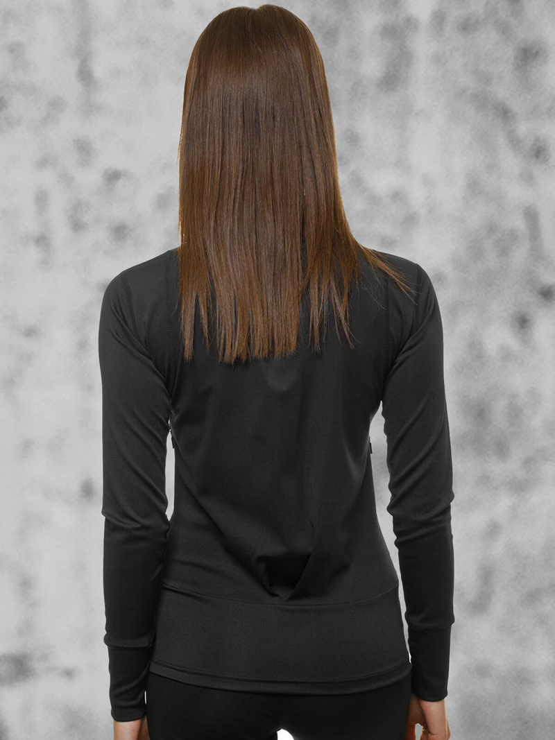 Bluza damska rozpinana czarna OZONEE JS/HD150/1