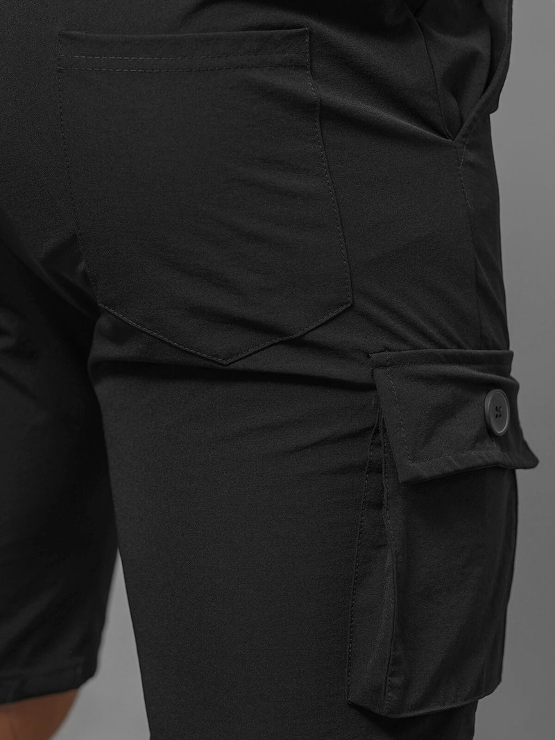 Spodenki męskie chino czarne OZONEE T/DC469Z