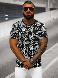 T-shirt męski czarny OZONEE O/T1269/3