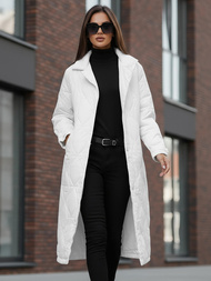 Płaszcz zimowy damski pikowany biały OZONEE JS/5M3177/281Z