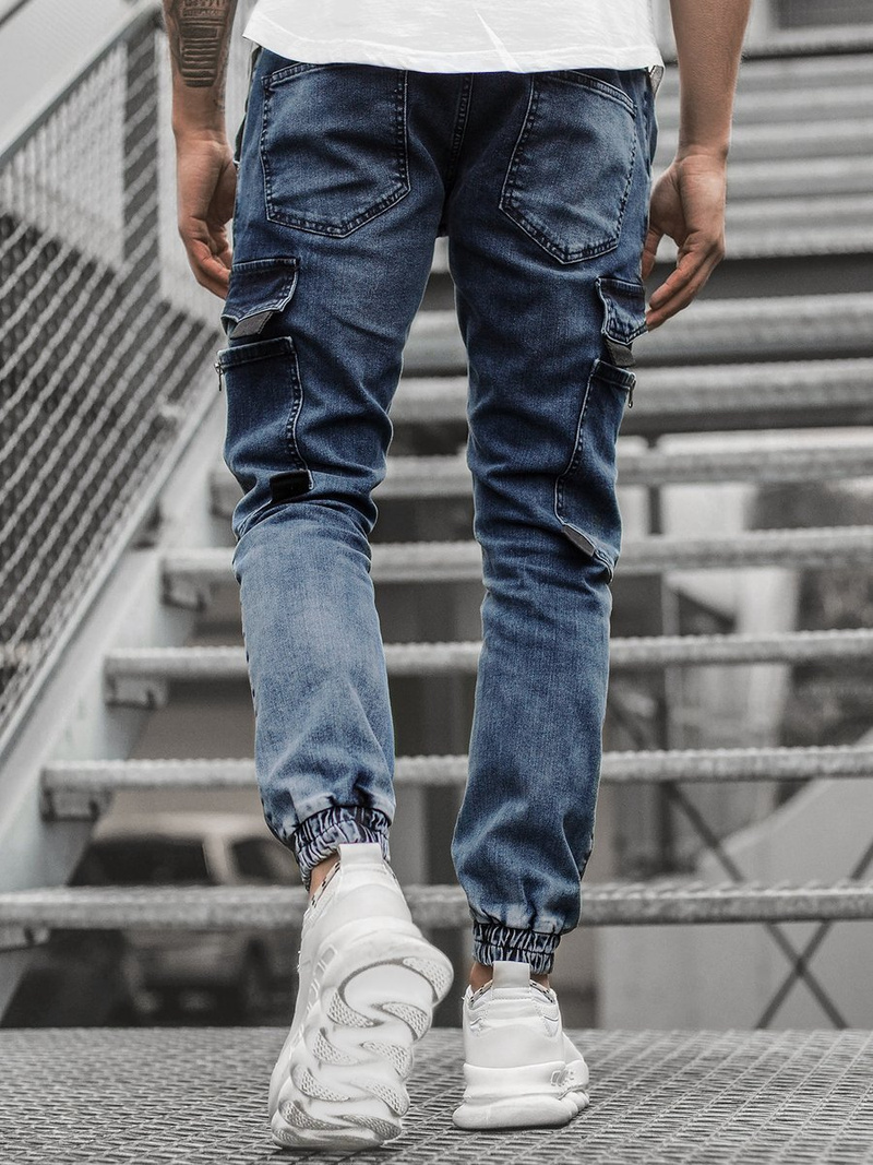 Spodnie jeansowe męskie niebieskie OZONEE DR/K139/12