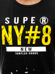 T-Shirt męski czarny OZONEE JS/KS2028Z