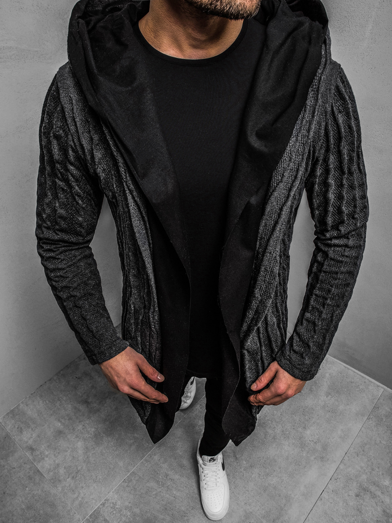 Толстовка чоловіча Темно-сіра OZONEE MACH/2138Z