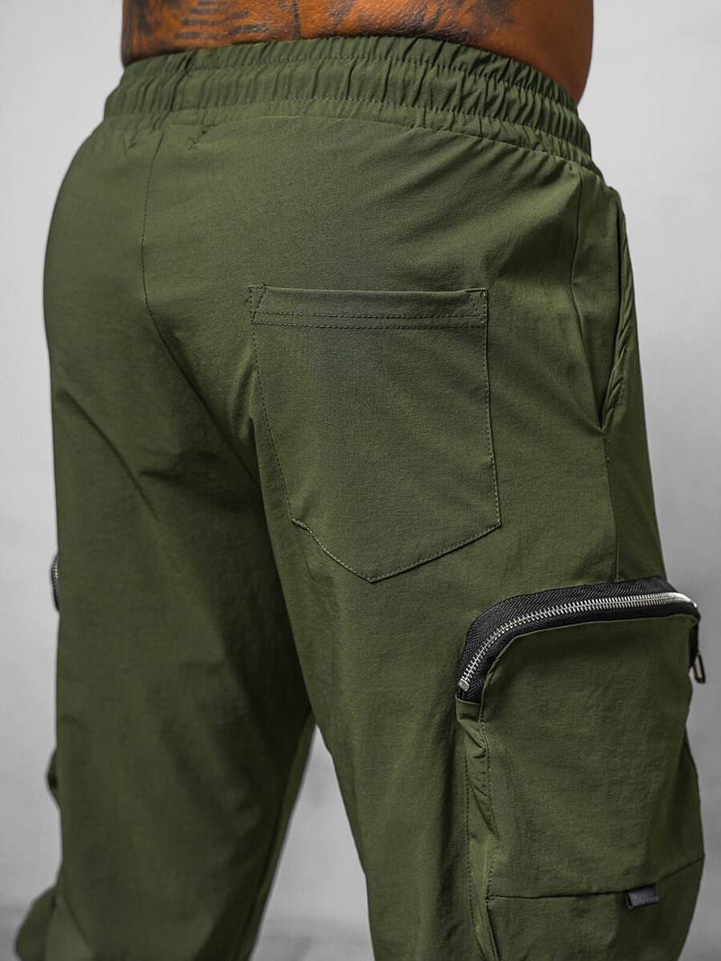Spodnie męskie chino joggery khaki OZONEE O/PS5519