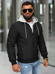 Kurtka męska bomberka czarna OZONEE JS/84M3031/392