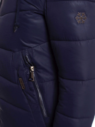 Kurtka zimowa damska parka z futerkiem granatowa OZONEE O/SW028/2