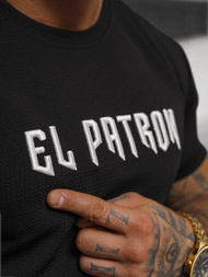 T-shirt męski czarny OZONEE O/T7283