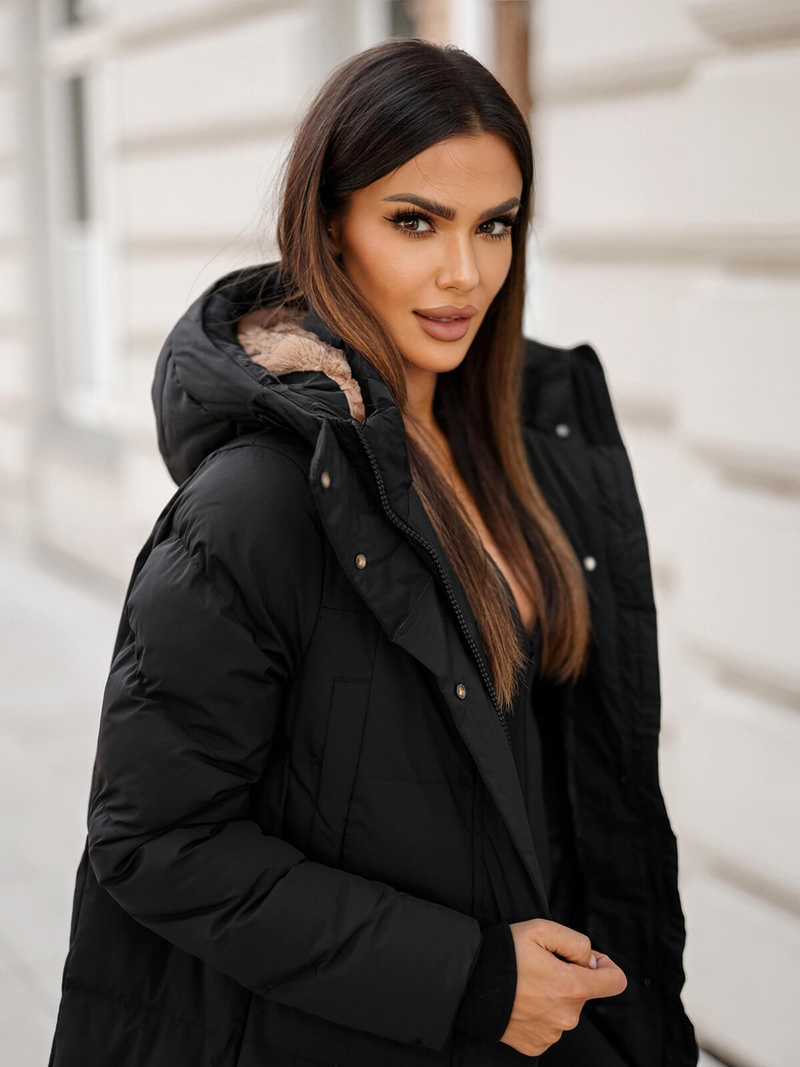 Куртка жіноча чорна OZONEE JS/5M3233/392Z