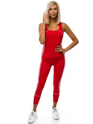 Komplet dresowy trzyczęściowy czerwony OZONEE JS/YW06018/5/11