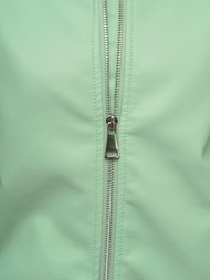 Kurtka skórzana damska miętowa OZONEE O/G116Z