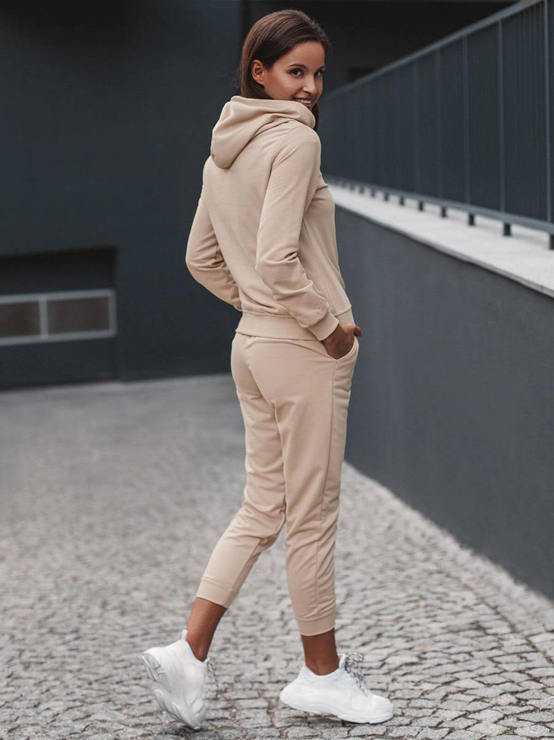 Жіночий спортивний костюм з двох частин Бежева OZONEE O/MB2036/21