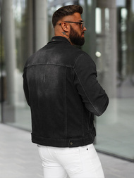 Чоловіча джинсова куртка Чорна OZONEE NB/MJ514N