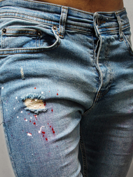 Spodnie jeansowe męskie niebieskie OZONEE DP/697/3