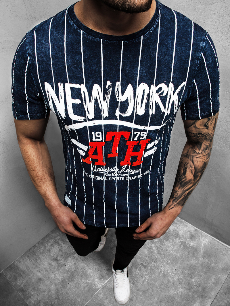 Футболка чоловіча Темно-Синiй OZONEE HFM/017Z