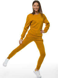 Spodnie dresowe damskie camelowe OZONEE JS/CK01